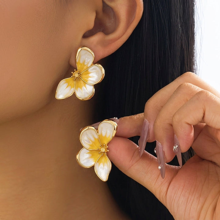 Boucles d'Oreilles Pétale Papillon