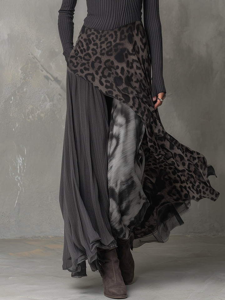 Martina | Robe Longue Style Bohème à Imprimé Léopard • S1