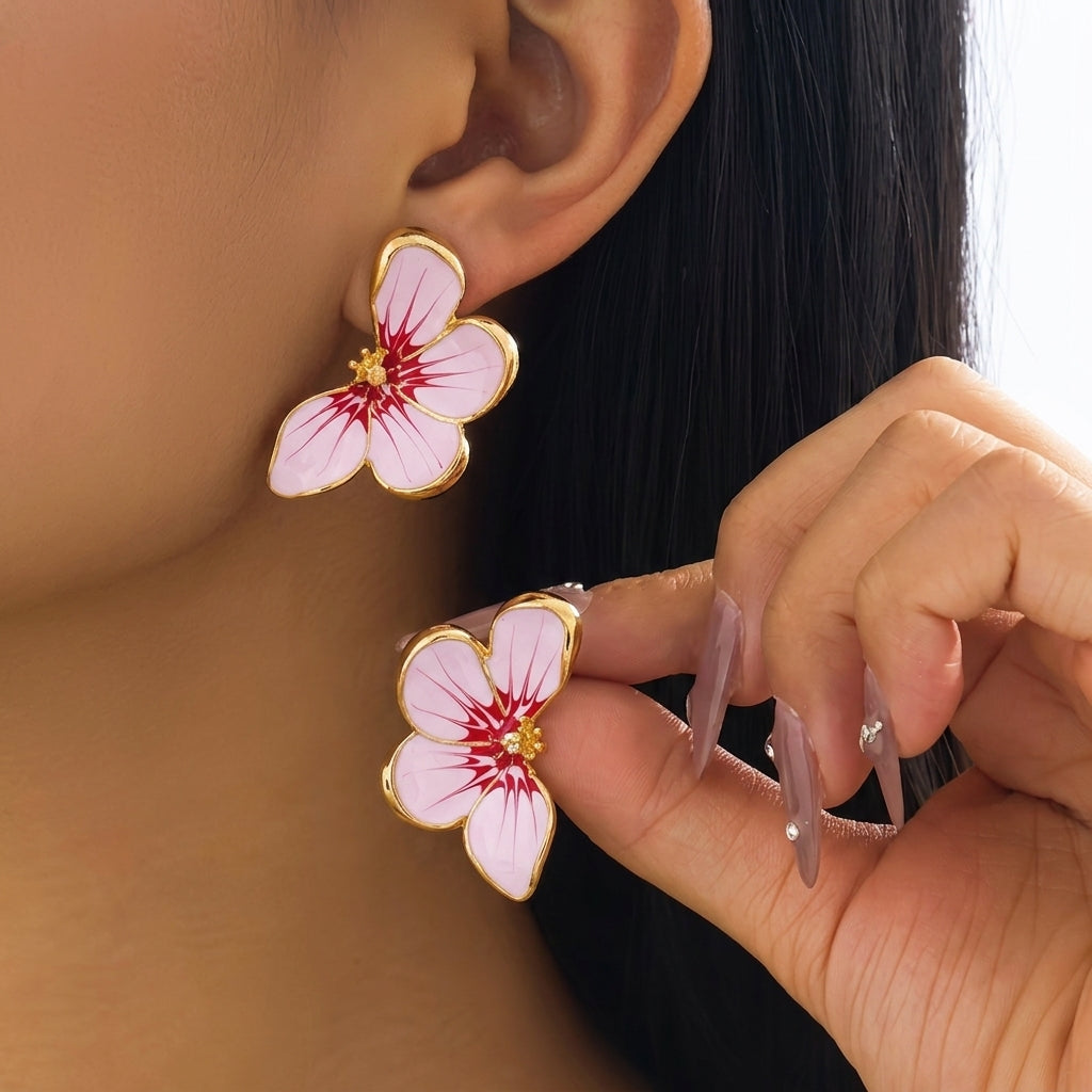 Boucles d'Oreilles Pétale Papillon