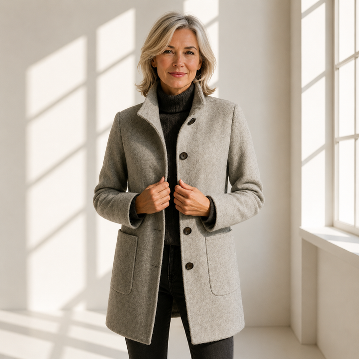 Margaux | Manteau en laine à coupe midi