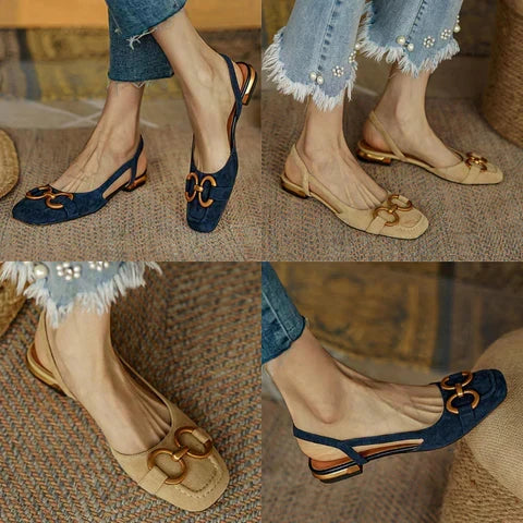 Brenna™ Sandales Orthopédiques en Cuir à Boucle