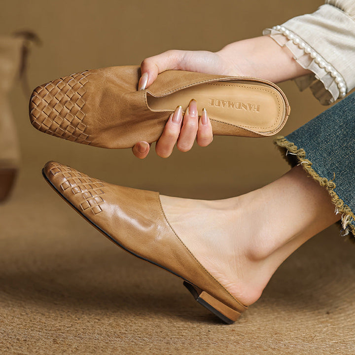 Mila™ Mules en Cuir Véritable