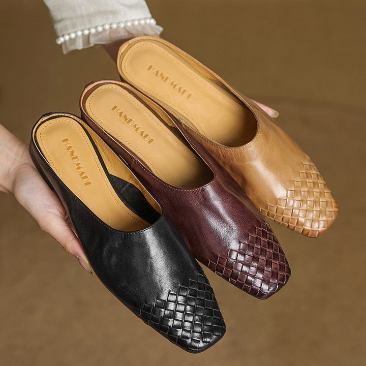 Mila™ Mules en Cuir Véritable