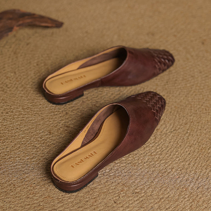 Mila™ Mules en Cuir Véritable