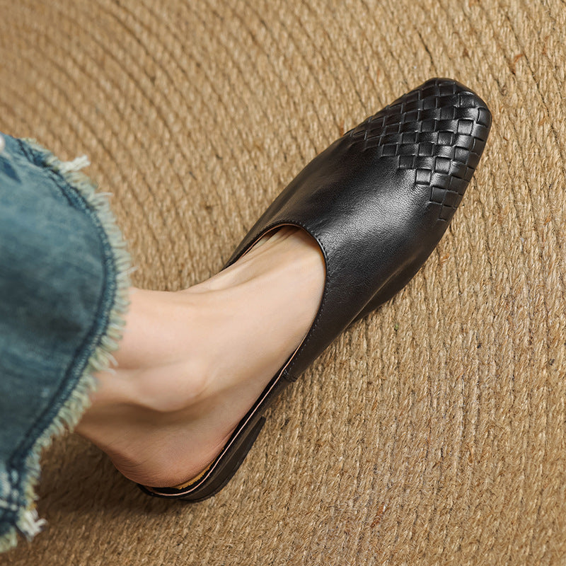 Mila™ Mules en Cuir Véritable