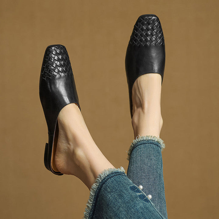 Mila™ Mules en Cuir Véritable
