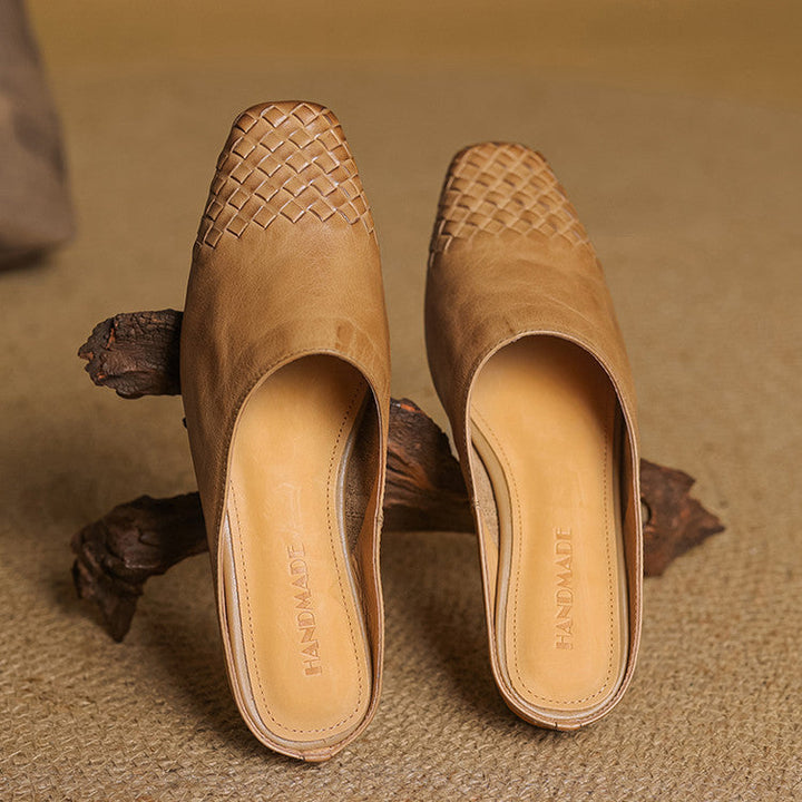 Mila™ Mules en Cuir Véritable
