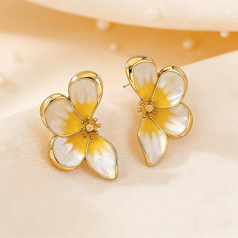 Boucles d'Oreilles Pétale Papillon