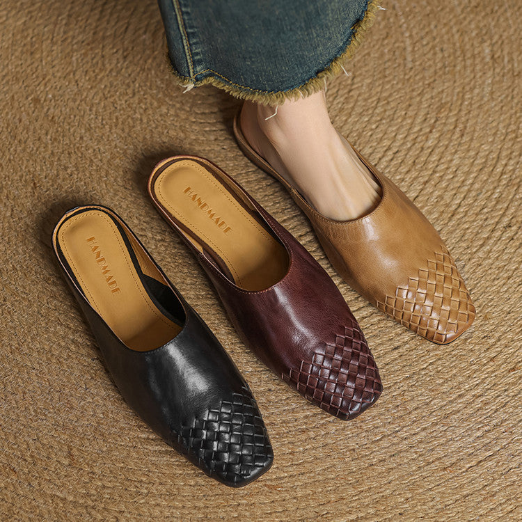 Mila™ Mules en Cuir Véritable