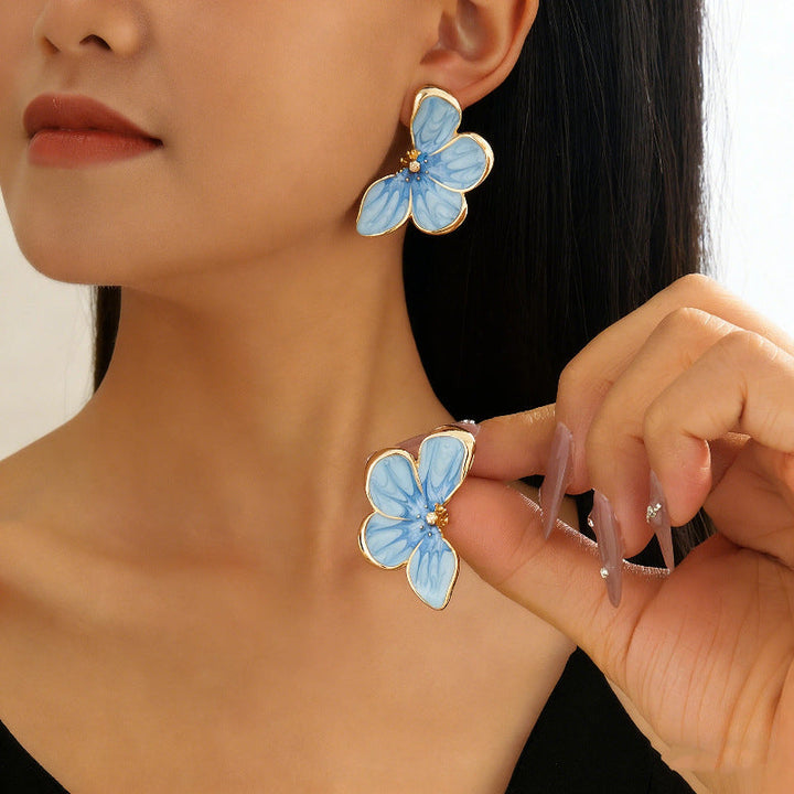 Boucles d'Oreilles Pétale Papillon