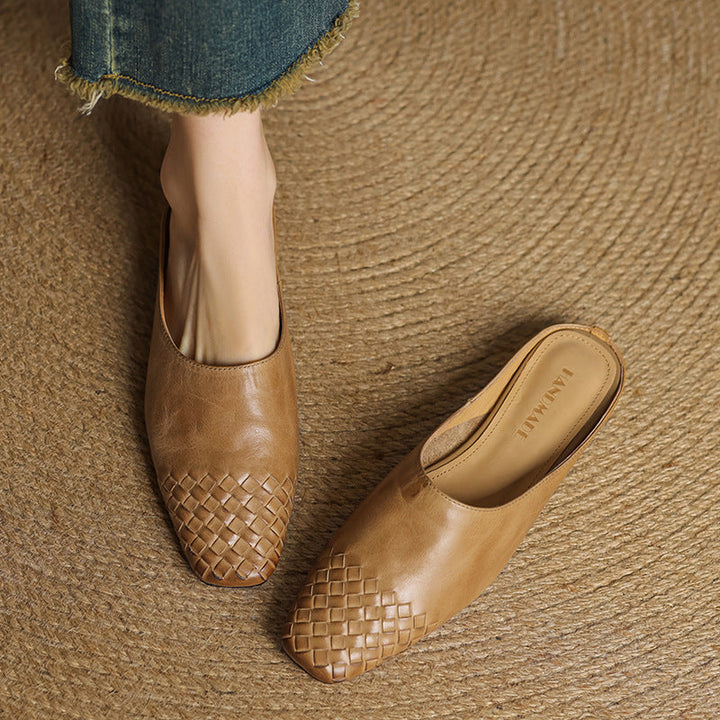 Mila™ Mules en Cuir Véritable