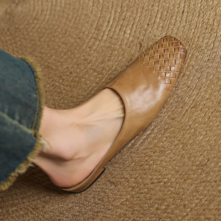 Mila™ Mules en Cuir Véritable
