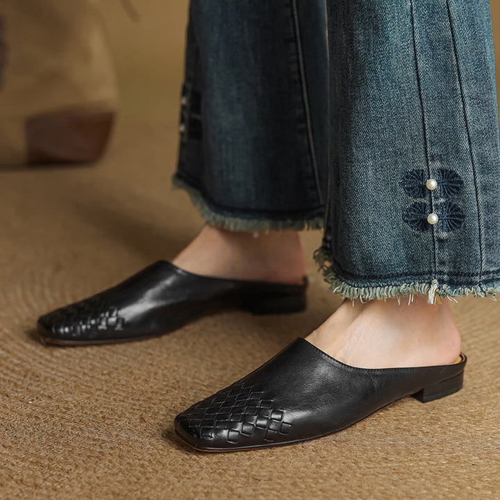 Mila™ Mules en Cuir Véritable