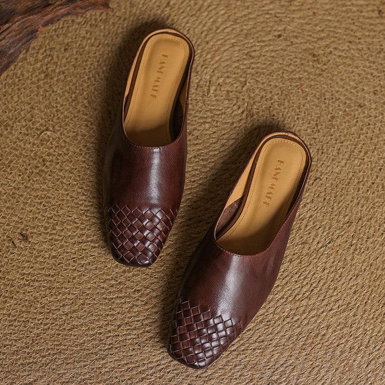 Mila™ Mules en Cuir Véritable