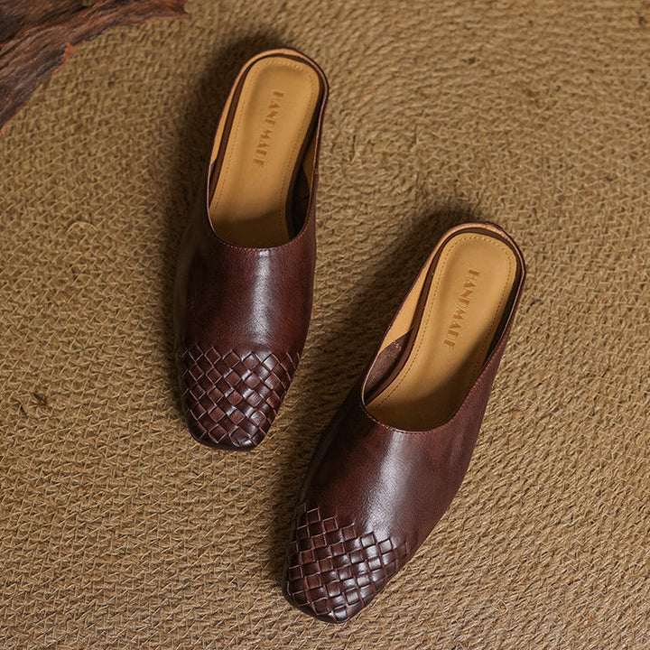 Mila™ Mules en Cuir Véritable