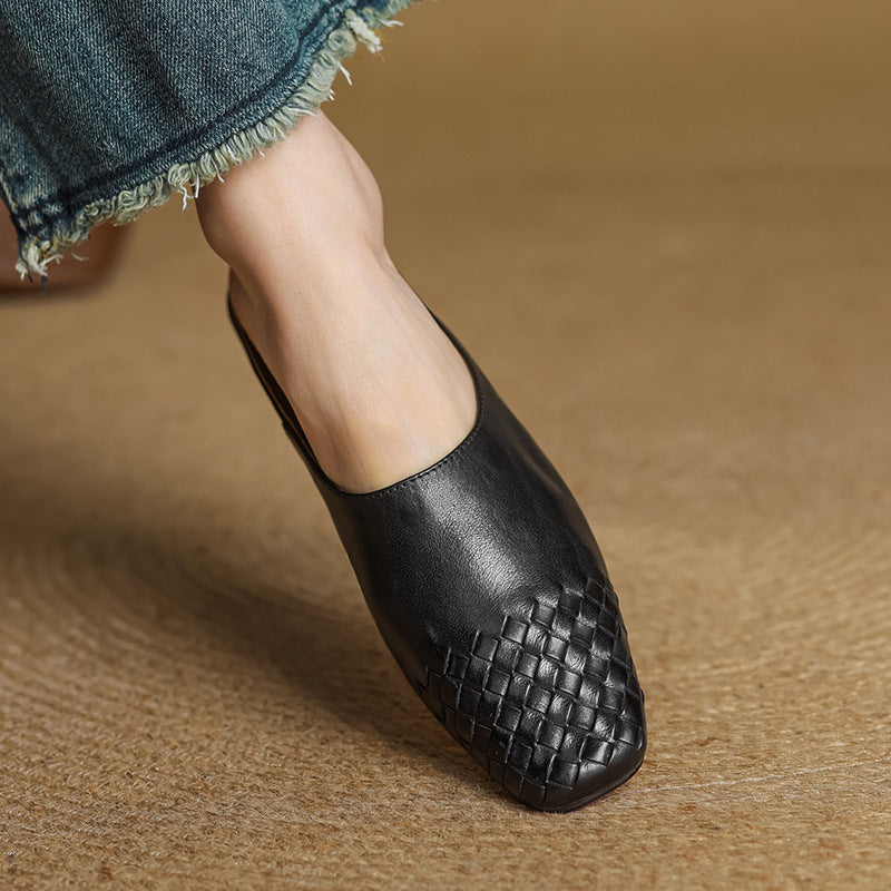 Mila™ Mules en Cuir Véritable