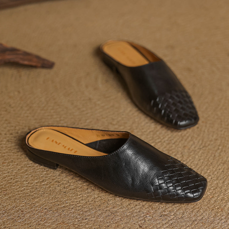 Mila™ Mules en Cuir Véritable