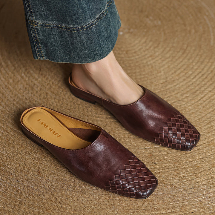 Mila™ Mules en Cuir Véritable
