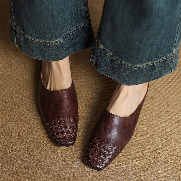 Mila™ Mules en Cuir Véritable