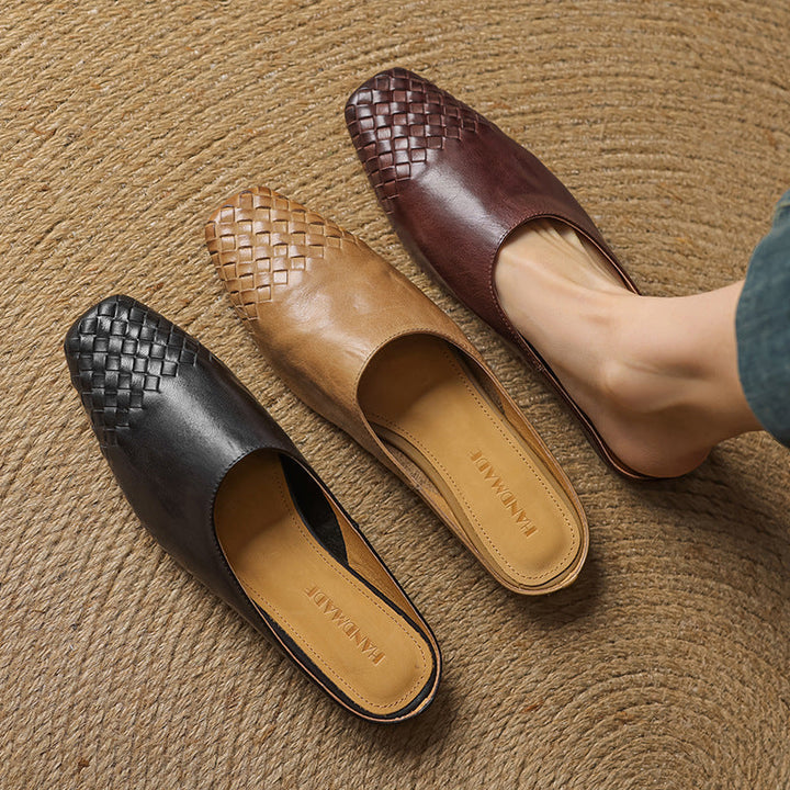 Mila™ Mules en Cuir Véritable