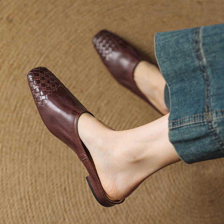 Mila™ Mules en Cuir Véritable