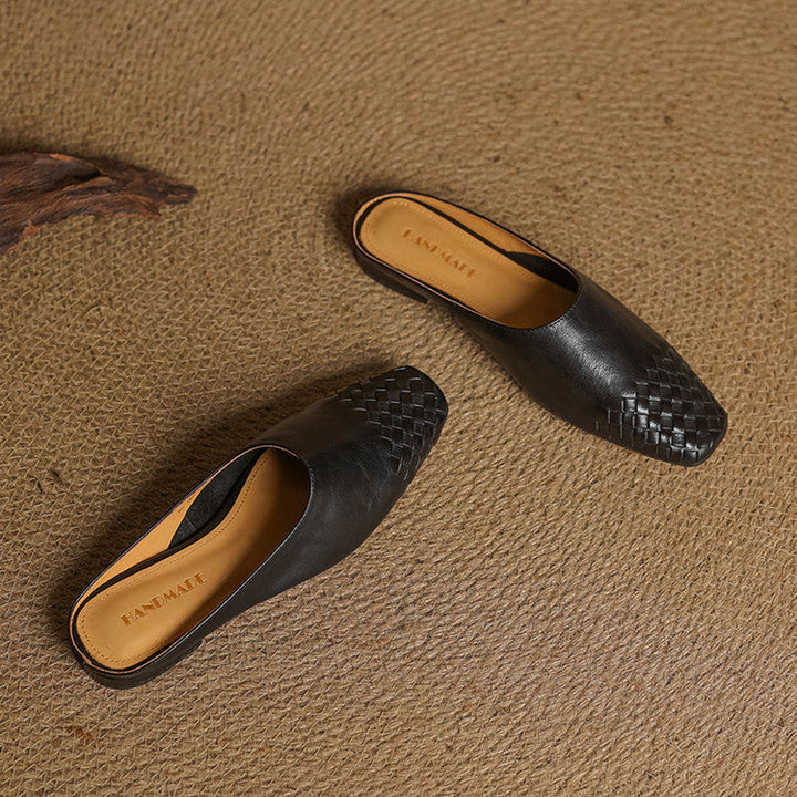 Mila™ Mules en Cuir Véritable