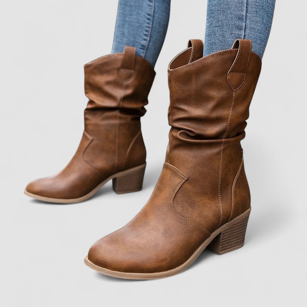 Vivian – Bottes en Cuir Orthopédiques