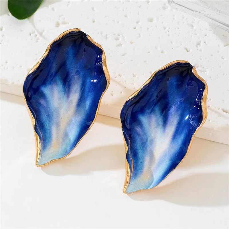 Boucles d'Oreilles Statement Pétale Pendante