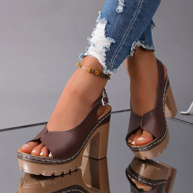 Vivienne Escarpins Talon Épais