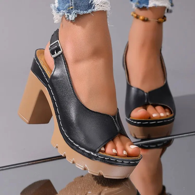 Vivienne Escarpins Talon Épais