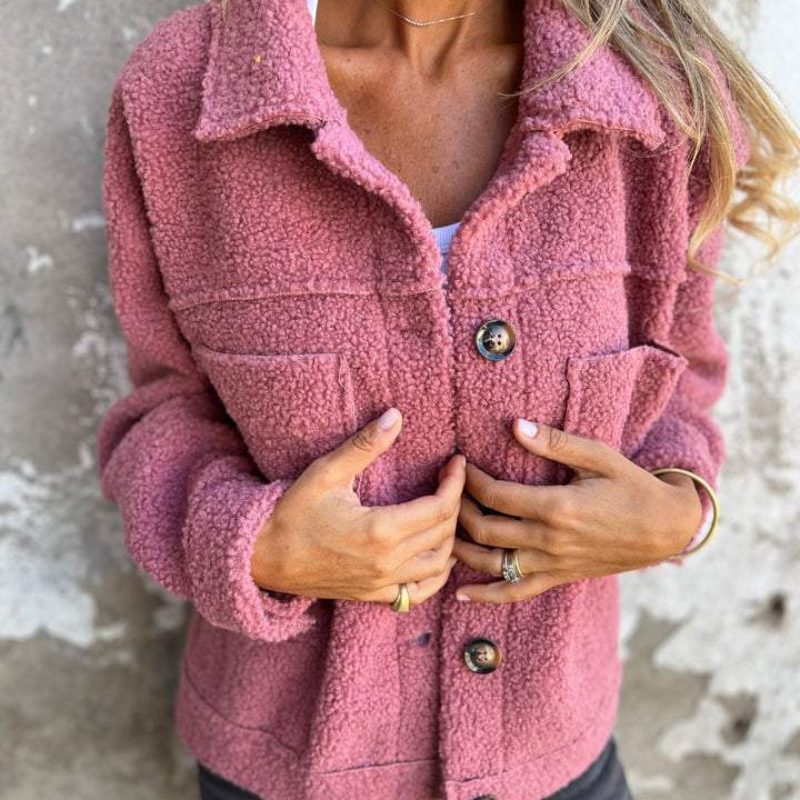Rosalie | Veste en fausse fourrure douce à boutons
