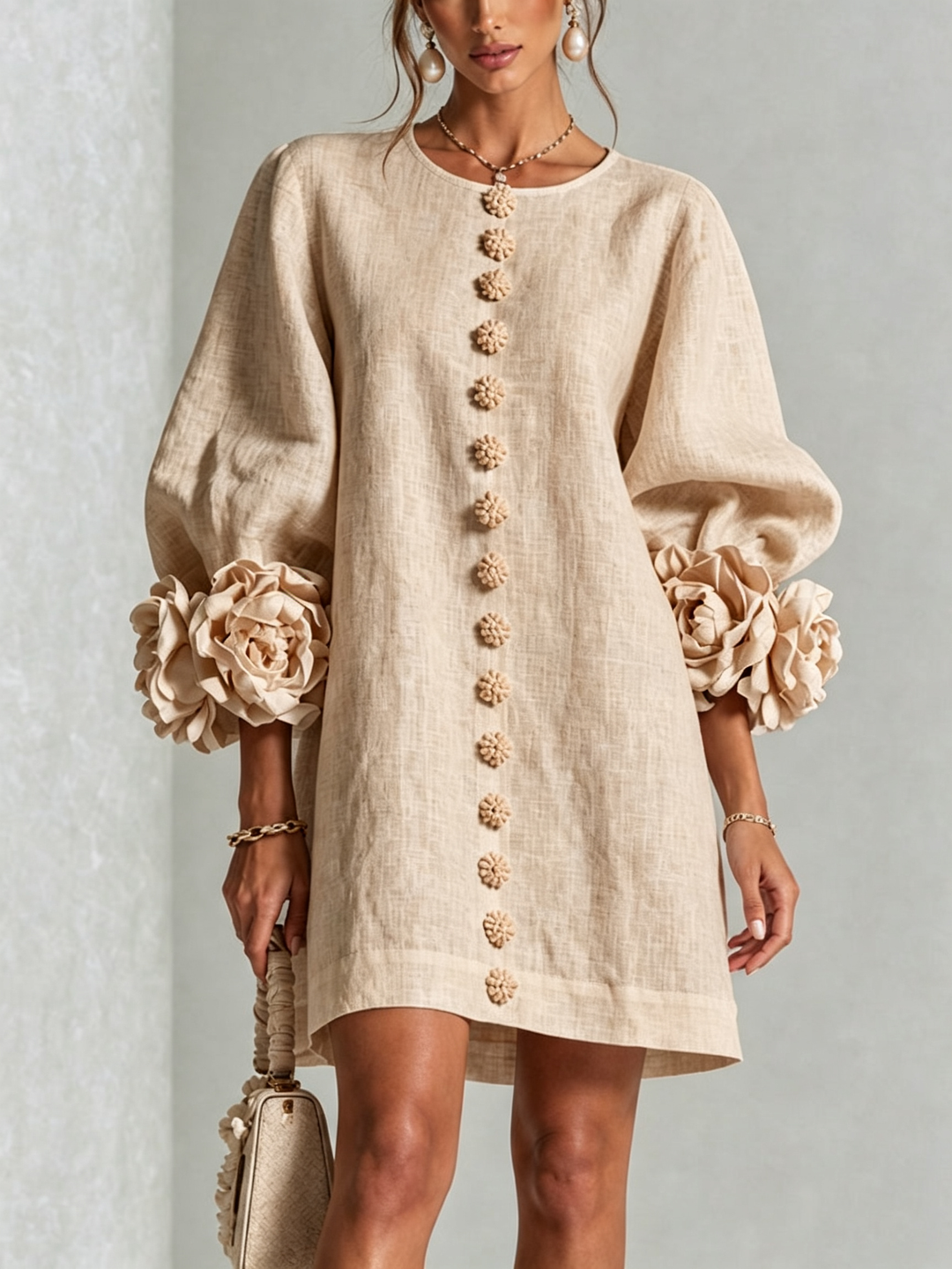 Amélie | Robe Florale Boutonnée