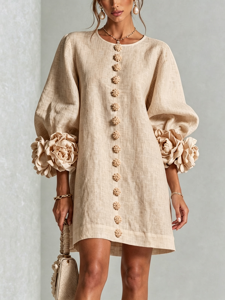 Amélie | Robe Florale Boutonnée