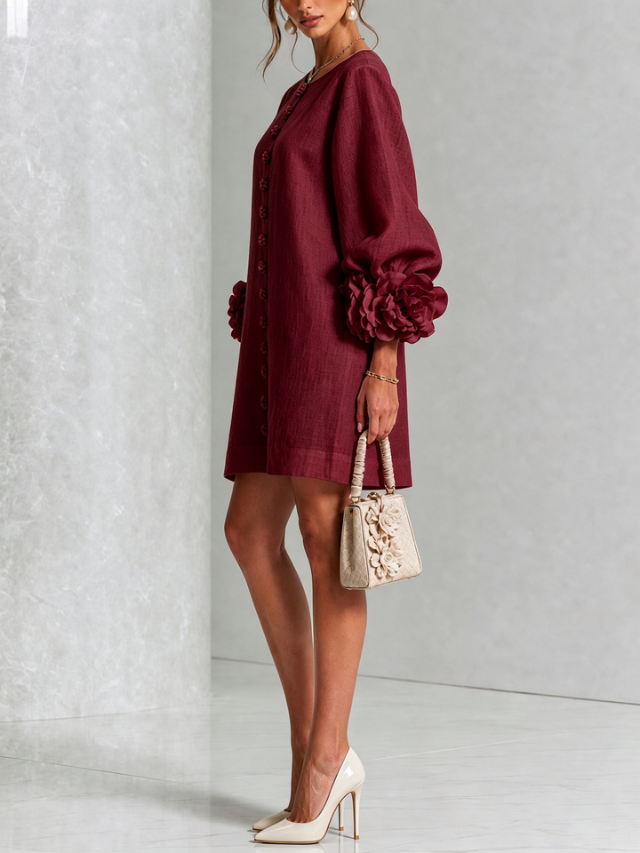 Amélie | Robe Florale Boutonnée