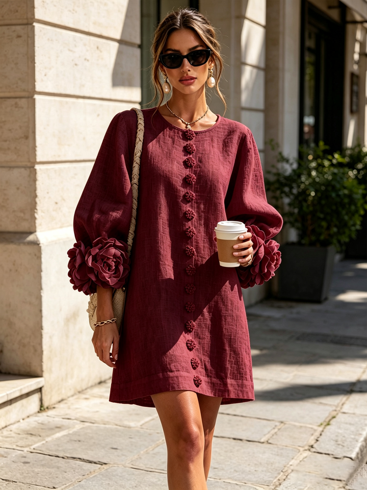Amélie | Robe Florale Boutonnée