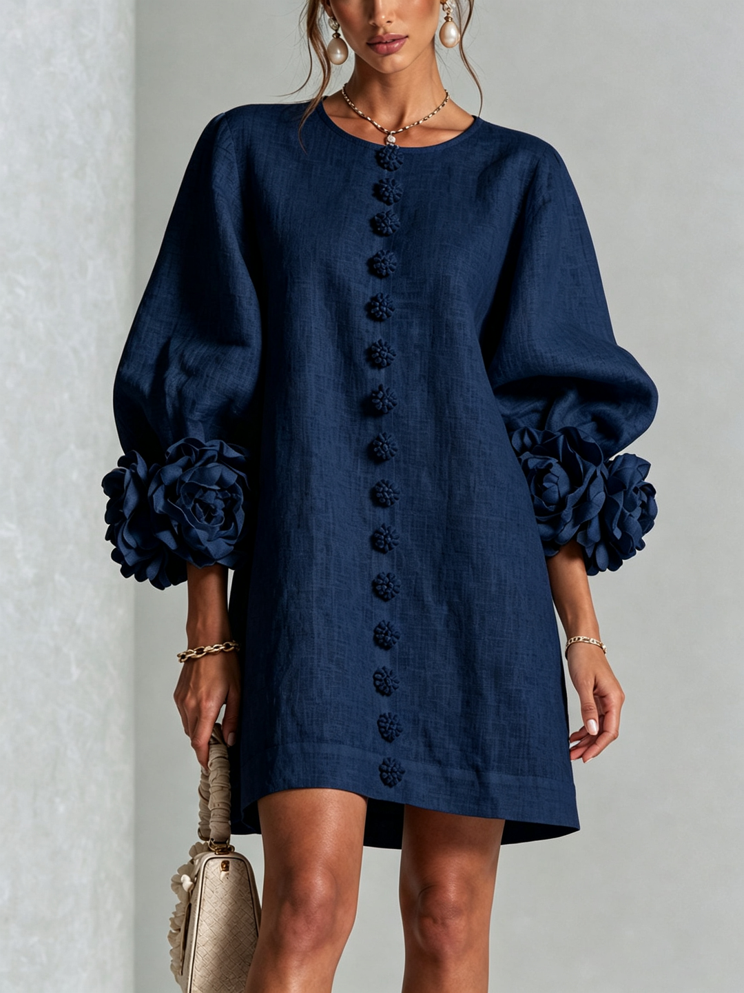 Amélie | Robe Florale Boutonnée