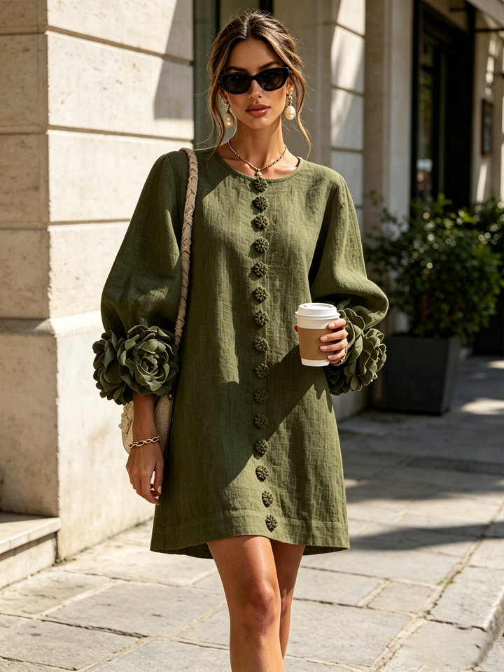 Amélie | Robe Florale Boutonnée