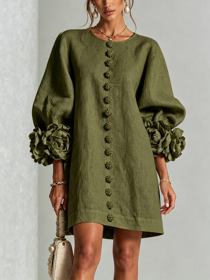 Amélie | Robe Florale Boutonnée