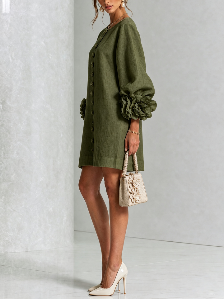 Amélie | Robe Florale Boutonnée