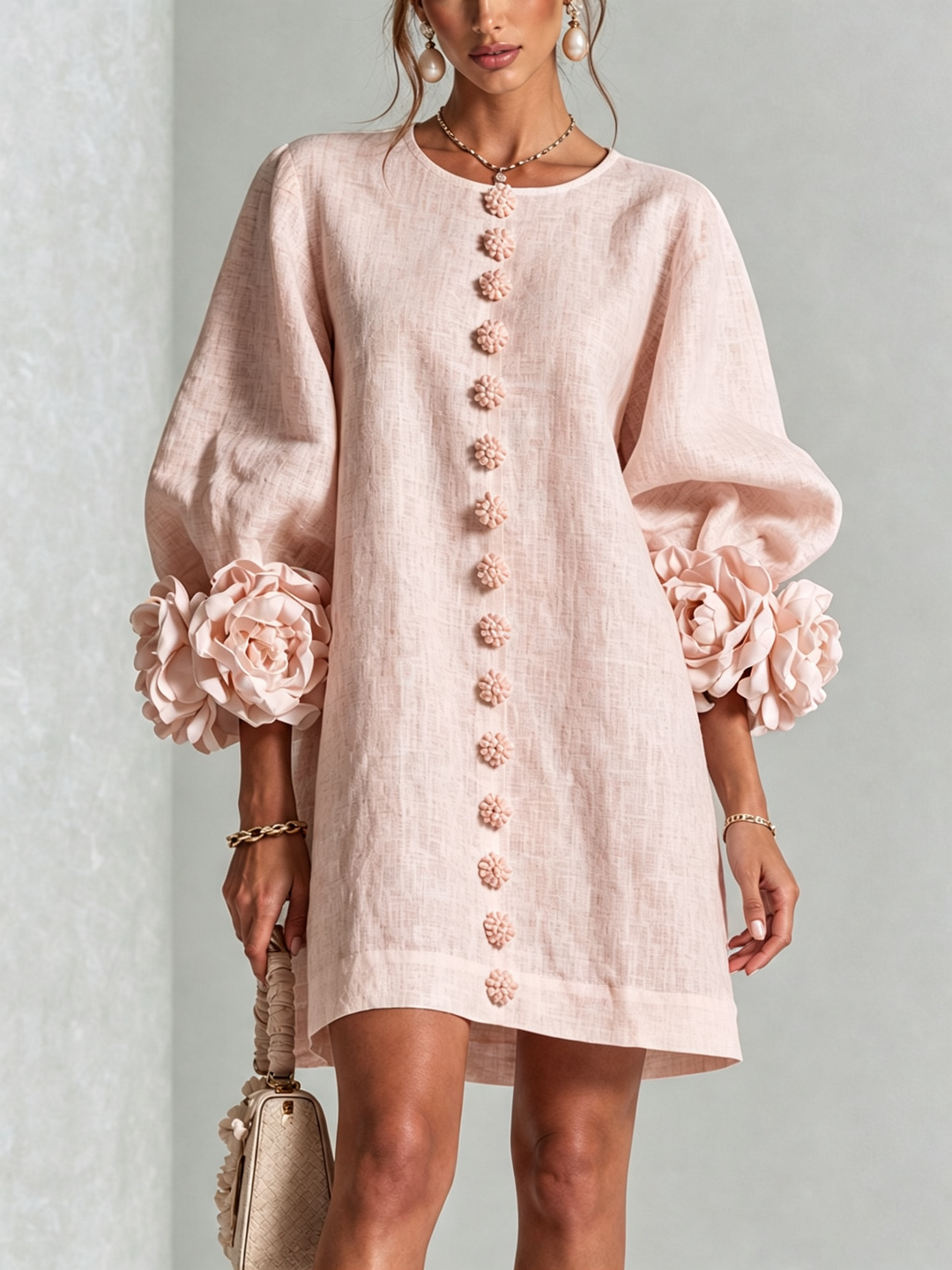 Amélie | Robe Florale Boutonnée