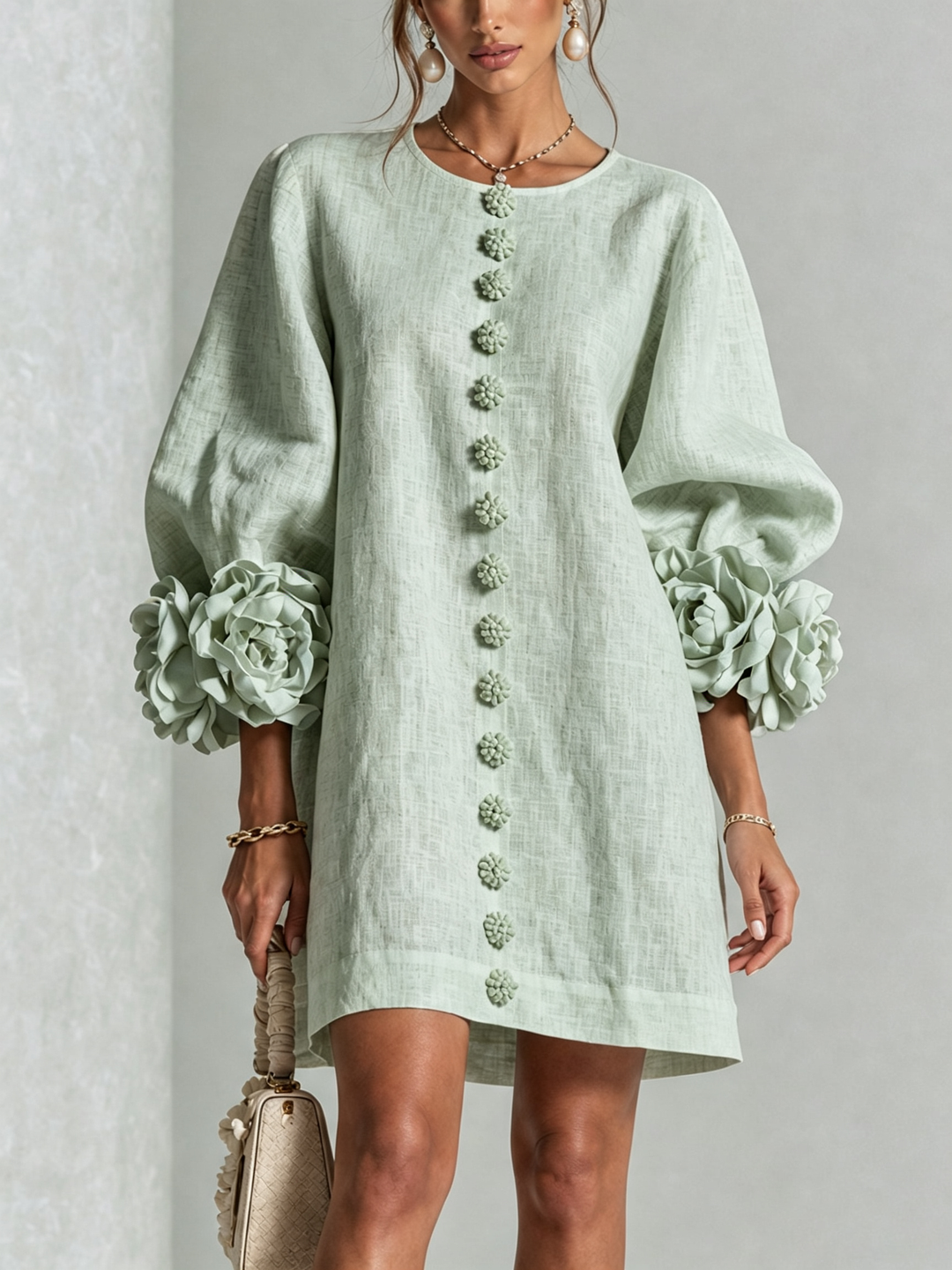Amélie | Robe Florale Boutonnée