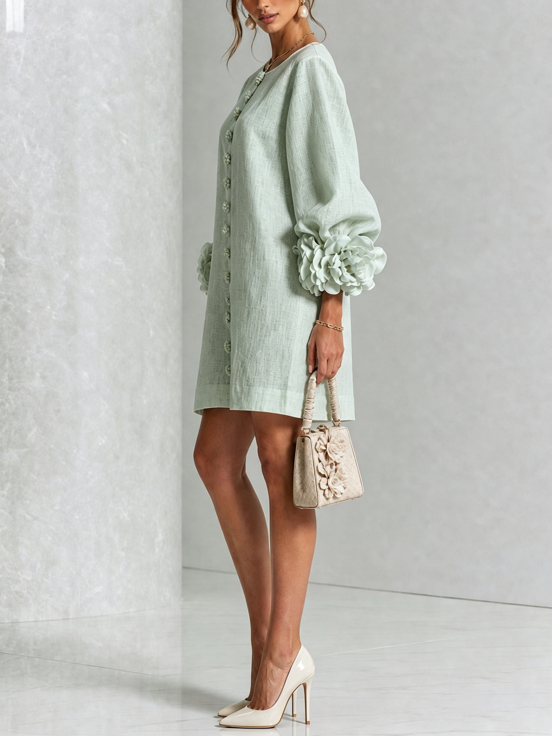 Amélie | Robe Florale Boutonnée