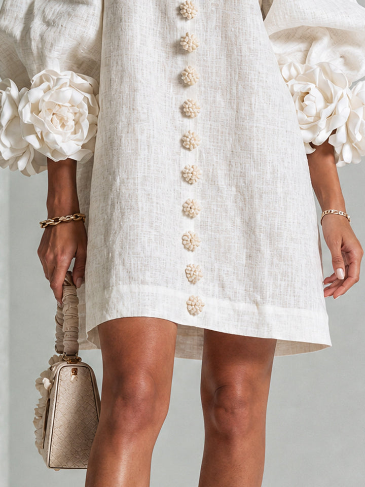Amélie | Robe Florale Boutonnée