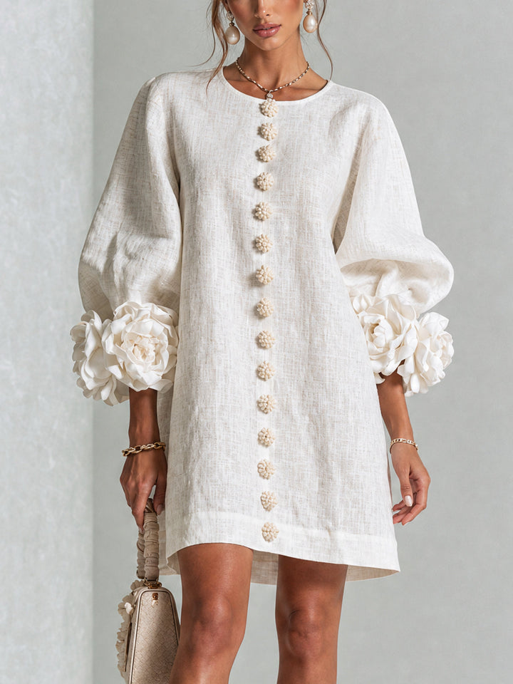 Amélie | Robe Florale Boutonnée