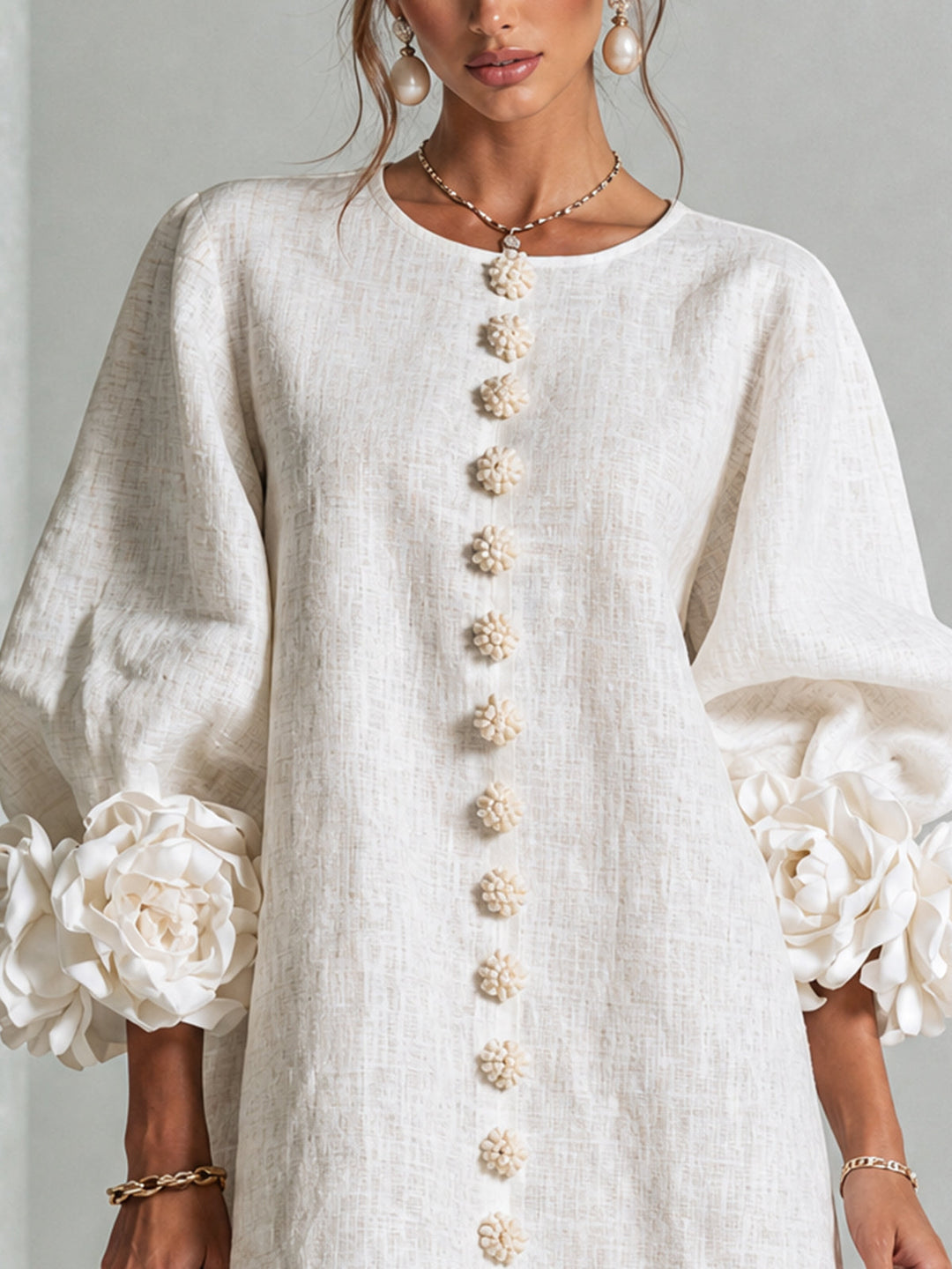 Amélie | Robe Florale Boutonnée
