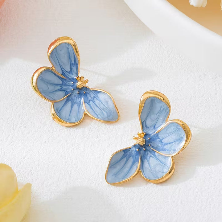 Boucles d'Oreilles Pétale Papillon
