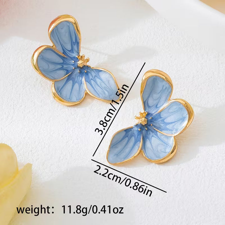 Boucles d'Oreilles Pétale Papillon