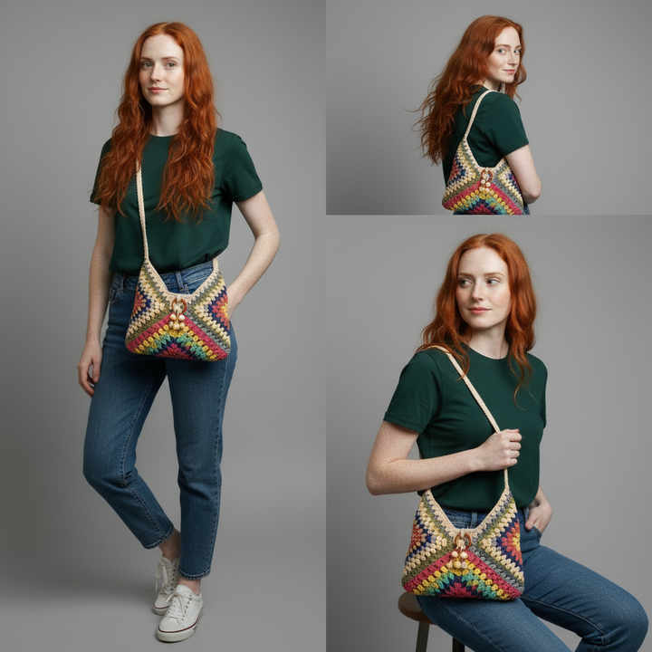 Sac Fourre-Tout Crochété Noelle