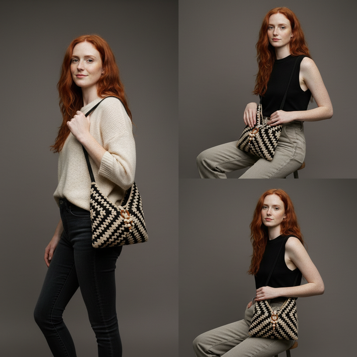 Sac Fourre-Tout Crochété Noelle