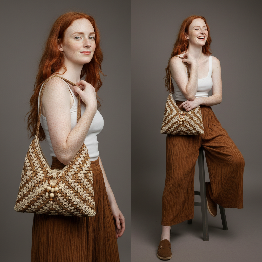 Sac Fourre-Tout Crochété Noelle